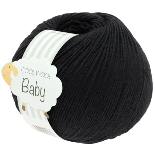 LANA GROSSA Cool Wool Baby | 100% Schurwolle Merino, filzfrei | Handstrickgarn aus 100% Schurwolle (Merino) | 50g Wolle zum Stricken & Häkeln | 220m Garn FB 278