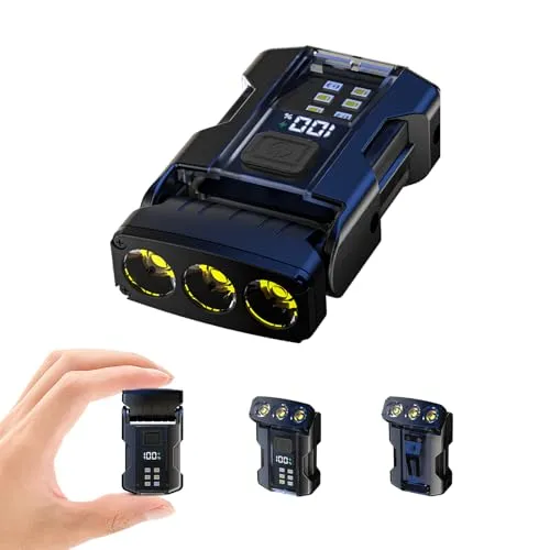 MAKDAK EDC Schlüsselanhänger Taschenlampe wiederaufladbar – Superhelle Mini LED Vollmetallgehäuse, 9 Modi,seitlicher Magnet,Clip-on für zum Camping, Wandern, Angeln, Gassi gehen, Notfälle(1er-Pack)