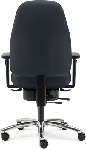 Bürodrehstuhl Lady Sitwell mit Armlehne und Alu-Fußkreuz - Eleganter Drehstuhl mit hochwertigem Lederbezug und ergonomischer 3D-Pending-Mechanik. Ideal für lange Arbeitstage, unterstützt die optimale Sitzhaltung.