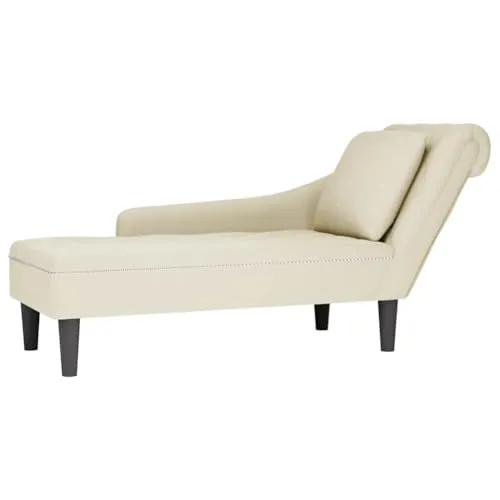 vidaXL Chaiselongue - Gepolsterte Recamiere mit Rechter Armlehne - Gartenmöbel: Stilvolle Chaiselongue aus weichem Samt, perfekt für Wohnzimmer oder Büro, bietet optimalen Komfort mit hochelastischem Schaumstoff und Lendenkissen.