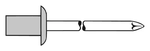 Gesipa Blindnieten CAP Aluminium 4 x 8 mm, Flachrundkopf - 500 Stück - Hochwertige Blindnieten aus Aluminium, ideal für leichte bis mittlere Anwendungen, in praktischer Verpackung mit 500 Stück für effizientes Arbeiten.