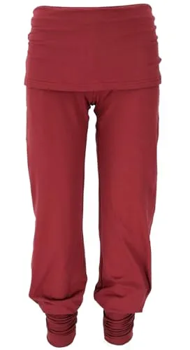 GURU SHOP Yoga-Hose mit Minirock in Bio-Qualität - Paprika, Damen, Baumwolle, Size:XL - Yoga-Hosen für Damen mit integriertem Minirock für einen femininen Look, aus weicher Bio-Baumwolle, ideal für Yoga und Freizeit.