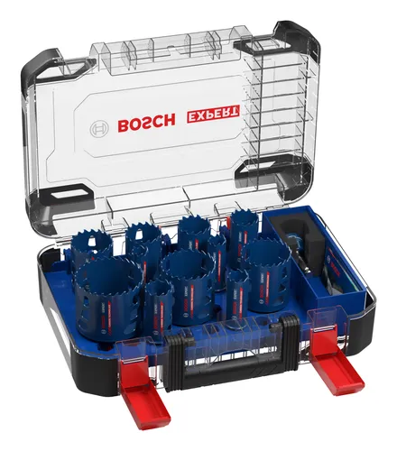 Bosch EXPERT Tough Lochsägen-Set 14-teilig - Hochleistungs-Lochsägen für Holz und Metall, mit Carbide-Zähnen für bis zu 50-mal längere Lebensdauer. Ideal für Handwerker, die Präzision und Robustheit schätzen.