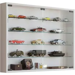 Mid.you Hängevitrine, Weiß, 80x60 cm, 4 Fächer für stilvolle Präsentation - Die weiße Hängevitrine mit 4 Fächern und Glastüren ist ideal zum stilvollen Ausstellen Ihrer Lieblingsstücke. Die Montage an der Wand sorgt für einen eleganten Look in Ihrem Wohnzimmer.