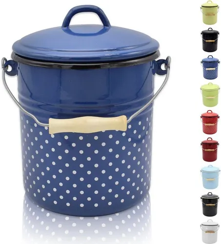 Karl Krüger M5blP Emaillierter Mülleimer 