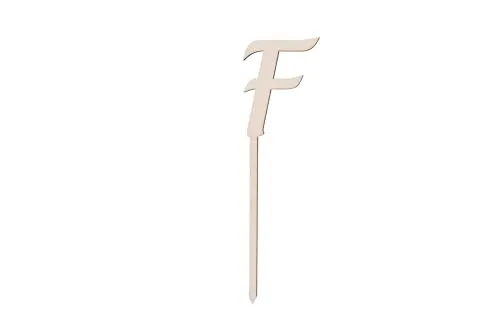 Sallys Cake Topper Buchstaben nachhaltig aus echtem Holz, ökologisch abbaubar, zum Bemalen oder Einsprühen - Tortendeko Kuchendeko Cupcake Kuchen Torten Geburtstag Party (F)