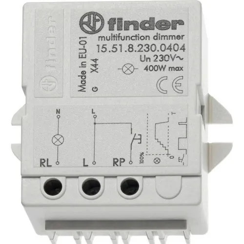 Finder Stromstossrelais mit Dimmer, 230 VAC 400 W (15.51.8.230.0404)