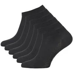 Cotton Prime® Sneakersocken Kurze Socken für Damen & Herren (6-Paar) weich und atmungsaktiv durch Viskose schwarz 35-38