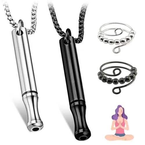 Roinaid Atemkette Set mit 2 Anti-Stress Ringen