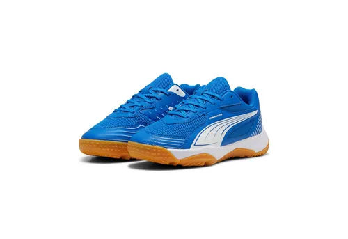 PUMA Unisex Kinder Solarflash III Jr Indoor Court Shoe - Hallenschuhe für Jungen mit hervorragender Stabilität dank StabilitySkeleton und atmungsaktivem Ventair Mesh, ideal für sportliche Aktivitäten drinnen.
