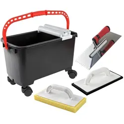 DEMA Fliesenschneider Fliesenwaschset 4tlg. mit Rollen