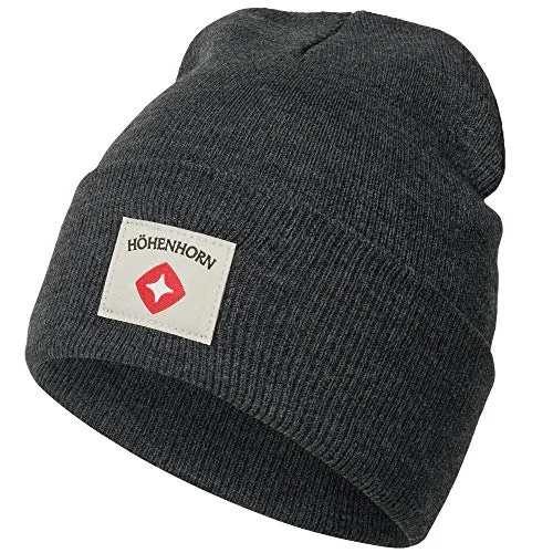 Höhenhorn Heelflip Knitted Beanie Unisex Herren Damen Dunkelgrau
