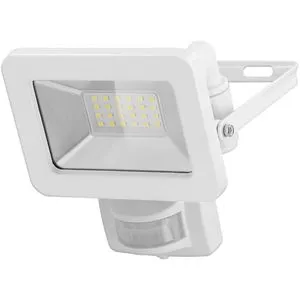 goobay LED-Außenstrahler 20 W mit Bewegungsmelder - Energiesparlampe mit 1700 lm und neutralweißem Licht (4000 K), ideal für Außenbereiche. Robustes Design mit IP44-Schutz und einfache Montage durch M16-Kabelverschraubung.