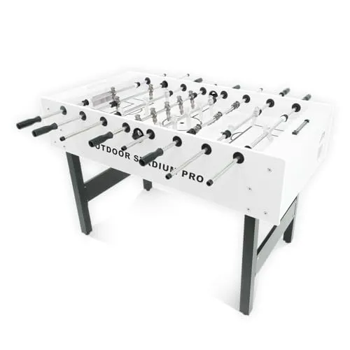 FASports Kickertisch Outdoor Stadium Pro, Outdoor Fußballtisch wasserfest in Turniergröße, Outdoor Kicker Profi für draußen und drinnen 138,2 x 72,1 x 88 cm