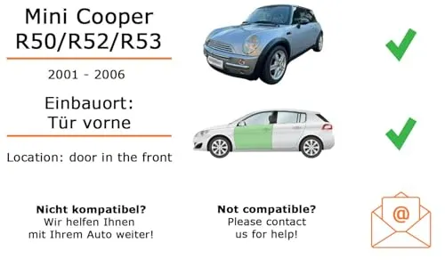 Lautsprecher Boxen Einbaupaket für JBL Club3 64CTP kompatibel mit Mini Coooper vorne | 2X Tief-Mitteltöner mit integriertem Hochtöner 210W MAX