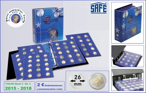 SAFE 7302 B3 Münzalbum TOPset für 2 Euro Münzen