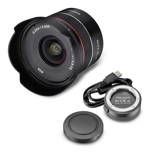 Samyang AF 18mm F2.8 FE Objektiv für Sony E-Mount - Vollformat- und APSC-Objektiv mit Autofokus, ideal für Landschafts- und Architekturfotografie, leicht und kompakt mit einer maximalen Blende von 2,8.