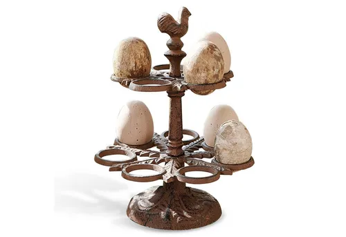 Loberon Eieretagere Nelis – Antikveredelt für 12 Ostereier - Elegante Eieretagere Nelis aus Gusseisen, perfekt als Tischaccessoire für Ostern. Mit antikveredeltem Design bringt sie Stil und Ordnung in Ihre Osterdekoration.