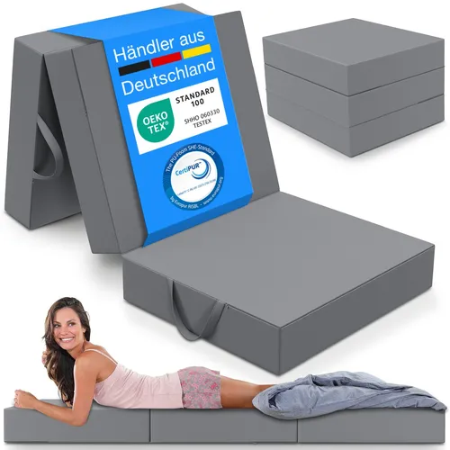 ELONEO Klappmatratze 3-teilige Faltmatratze