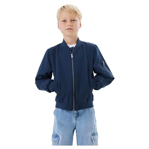 NAME IT Unisex NKNMONSTER Bomber Jacket NOOS - Funktionsjacke in Navy Blazer mit praktischen Zipper-Pockets und sportlichen gerippten Ärmelbündchen, ideal für lässige Looks.
