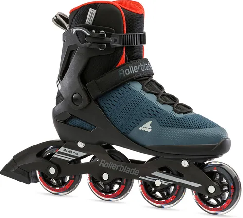 ROLLERBLADE SIRIO 80 Inline Skate 2023 - Blue/Spicy Orange - 44 - Inliner für Einsteiger und Freizeit-Skater mit stabiler Konstruktion, atmungsaktivem Mesh und 80mm Performance Rollen für mehr Speed und Komfort.