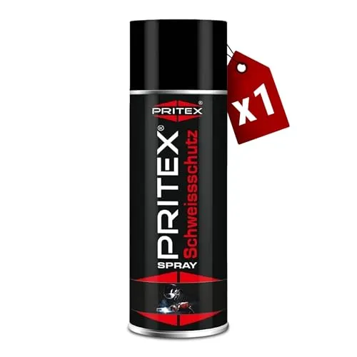 PRITEX – Schweißschutzspray 1 x 400 ml reinigt Schweißdüsen & verhindert das Anhaften von Schweißspritzern – silikonfreies Schweiß-Trennspray bietet lückenlosen Schutz beim Schweißen – Schweißspray