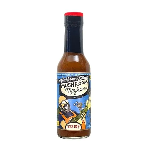Torchbearer Mushroom Mayhem – Pilzig & Würzig | Umami Hot Sauce mit Habanero & Shiitake | 142g