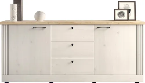 Home affaire Sideboard Country 211 cm in beige von Home Affaire