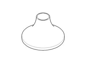 Dornbracht Rosette für Auslauf 092780011-99 092780011 D.60 x 37 mm Dark Platinum mat