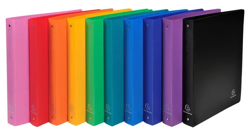 Exacompta 51699E Ringbuchset - 20x DIN A4 MAXI, blickdicht - Ordner aus robustem PP 700μ mit 4 Ringen und 30mm, ideal für eine sichere und übersichtliche Ablage Ihrer Unterlagen.