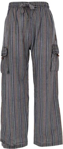 Guru-Shop Relaxhose Gestreifte Yogahose, Unisex Baumwoll-Goa-Hose -.. Retro, Ethno Style, alternative Bekleidung