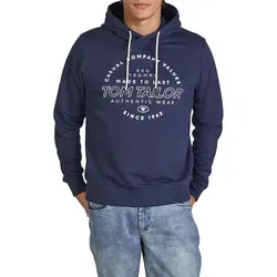 TOM TAILOR Herren Printed Hoodie - Stylischer Regular Fit Kapuzenpullover für Herbst und Winter, aus 60% Baumwolle für hohen Tragekomfort und in vielen Farben erhältlich.