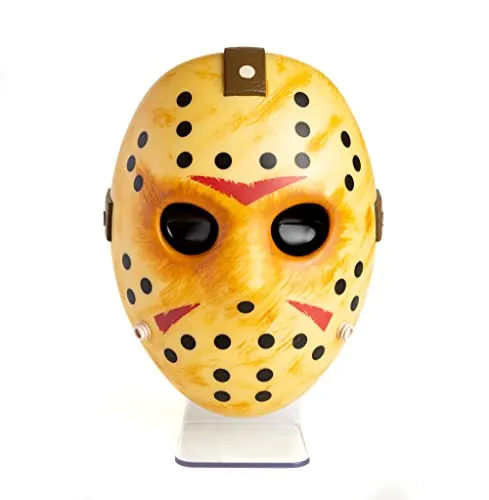 Friday the 13th Mask Light - Spooky Lampe - Kostüme und Deko für Horror-Fans: Die 22cm große Lampe im Design von Jason Voorhees' Maske bringt gruselige Stimmung in jeden Raum. Flexibel nutzbar mit USB oder Batterien.
