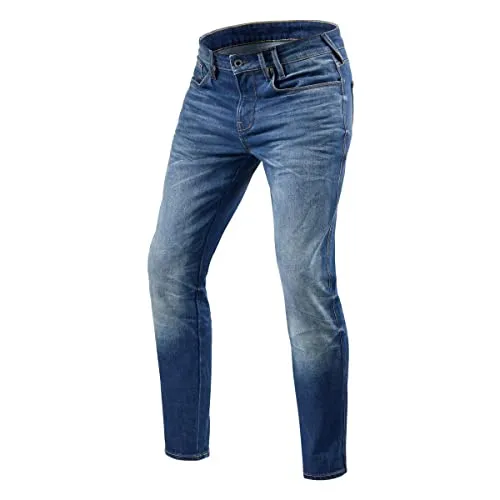 Revit Carlin SK Motorrad Jeans (Blue Stone Wash,Long 34)
