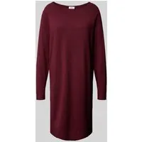 Strickkleid S.OLIVER Damen Gr. 44 - Schwarz Merlot - Casual Strickkleid mit U-Boot-Ausschnitt, aus atmungsaktivem Feinstrick für hohen Tragekomfort, ideal für den Alltag.