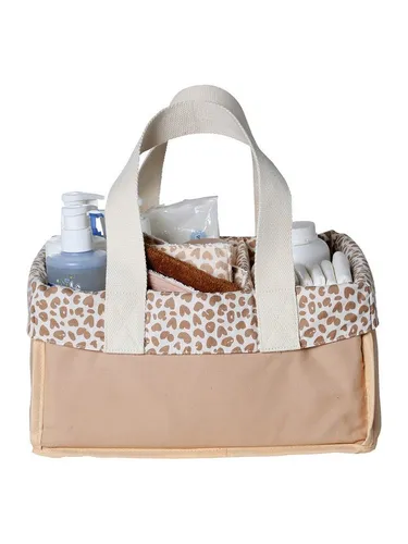 vertbaudet Aufbewahrungskorb für Babyzimmer - Dekokörbe mit 2 Fächern, aus 100% Baumwolle und ideal zur organisierten Aufbewahrung von Babyutensilien. Praktisch mit seitlichen Taschen und herausnehmbaren Verstärkungen.