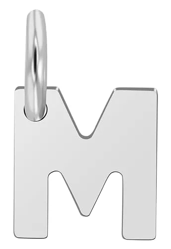 Akzent Feinsil Unisex-Kettenanhänger Buchstabe 925er Echt Silber rhodiniert (M)