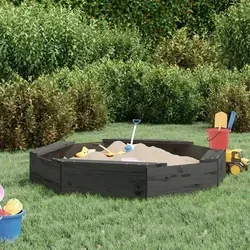 vidaXL Achteckiger Sandkasten aus massivem Kiefernholz mit Sitzen - Sandkasten für Kinder, ideal zum kreativen Spielen im Freien. Aus robustem Kiefernholz mit 4 bequemen Sitzflächen für stundenlangen Spielspaß und Förderung der motorischen Fähigkeiten.