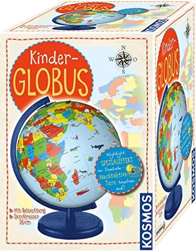 Kinder-Globus, Experimentierkasten - Spielzeug für neugierige Entdecker, fördert spielerisch das geografische Wissen und die Neugier der Kinder.