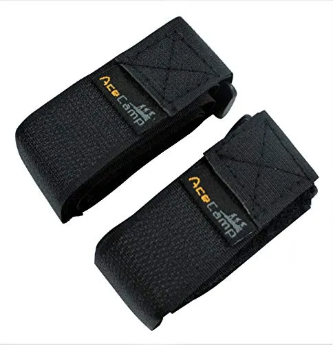 AceCamp 1 Paar (2 Stück) Packgurt 2,5 x 30 cm Allzweckgurt Fahrrad Sport Schwarz 9115