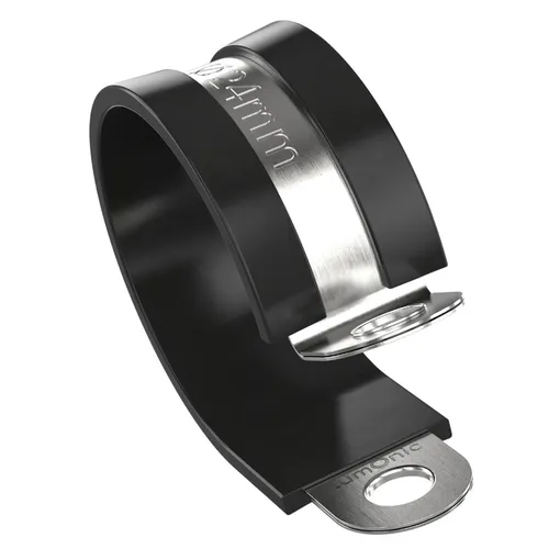 5x P-Clip Leitungsschelle Edelstahl V2A mit Gummi 24mm Rohrschelle Befestigungss