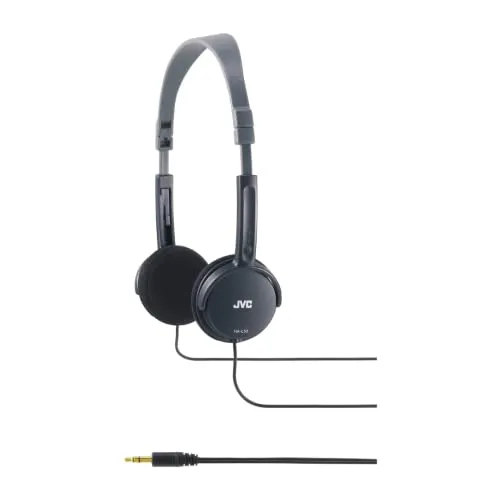 JVC HA-L50-B-E On-Ear Kopfhörer - Faltbarer und extraleichter Kopfhörer, ideal für unterwegs mit einem Frequenzbereich von 18-22.000Hz und nur 46 g Gewicht.