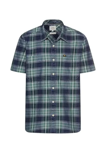 Kurzarmhemd CAMEL ACTIVE Herren Gr. L - Casual in Fir Green - Herren-Freizeithemden aus 100% Baumwolle, pflegeleicht und atmungsaktiv. Das taillenbedeckte Design mit Logo Stickerei und Brusttaschen verleiht einen lässigen Look.