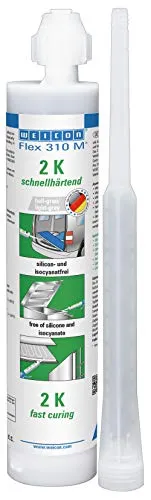 WEICON Flex 310 M® 2 K - Elastischer Hybrid-Klebstoff, 250 ml, grau - Hochleistungs-Kleber auf Hybrid-Polymer-Basis, ideal für vielseitige Anwendungen im Metallbau und mehr, witterungs- und UV-beständig, silikon- und lösemittelfrei.
