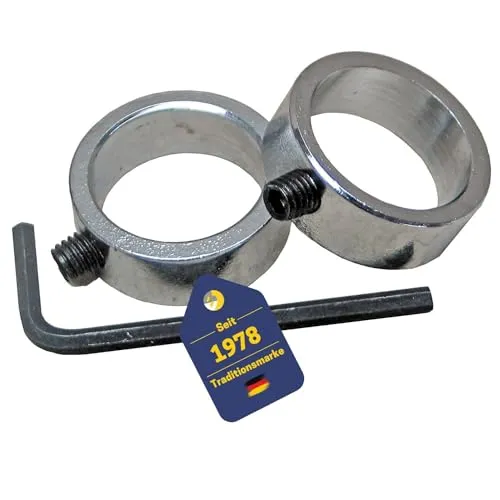 BEST SPORTING Stellring 30mm für Hantelscheiben, Sackkarre oder Bollerwagen I 2 Stellringe 30mm in Top-Qualität für Achse 30mm oder Edelstahlrohr 30mm I Klemmring I Klemmringe 30mm