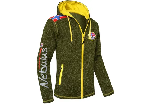 Nebulus Fleecejacke NORSKA, P4649 - Herren, grün meliert, L