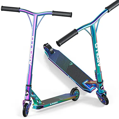 Apollo Stunt Scooter Genesis Pro X - Full Rainbow - Roller / Kickboards, ideal für Freestyle Tricks im Skatepark und urbanes Cruisen mit robusten PU-Wheels und Aluminium-Kern für optimale Performance.