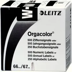 Leitz 6632 Ziffernsignale Orgacolor Buchstaben W schwarz in schwarz von Leitz