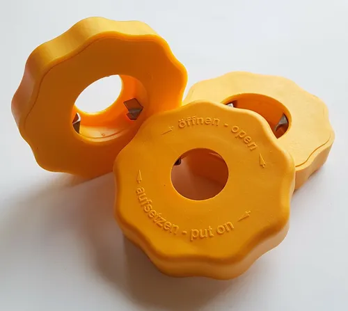 EasyDrehFix Flaschenöffner Aufschraubhilfe Öffnungshilfe Kinder Senioren Gelb