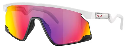 Oakley BXTR Matte White / Prizm Road - Sportbrille mit modernem Shield-Design und leichtem BiO-Matter-Rahmen für Komfort und Strapazierfähigkeit. Ideal für stilbewusste Sportler und Lifestyle-Enthusiasten.